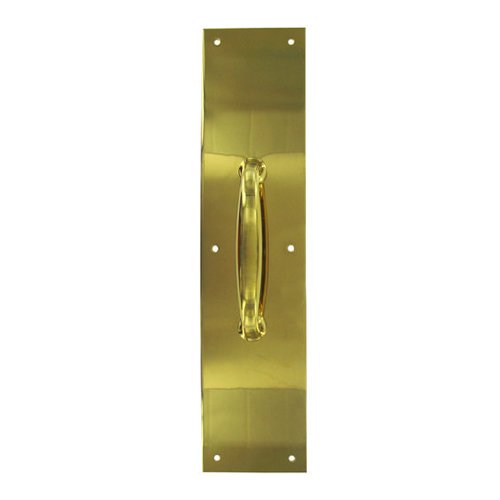 Solid Brass 15" x 3 1/2" Push/Pull Plate with 5 1/2" Handle in PVD Brass