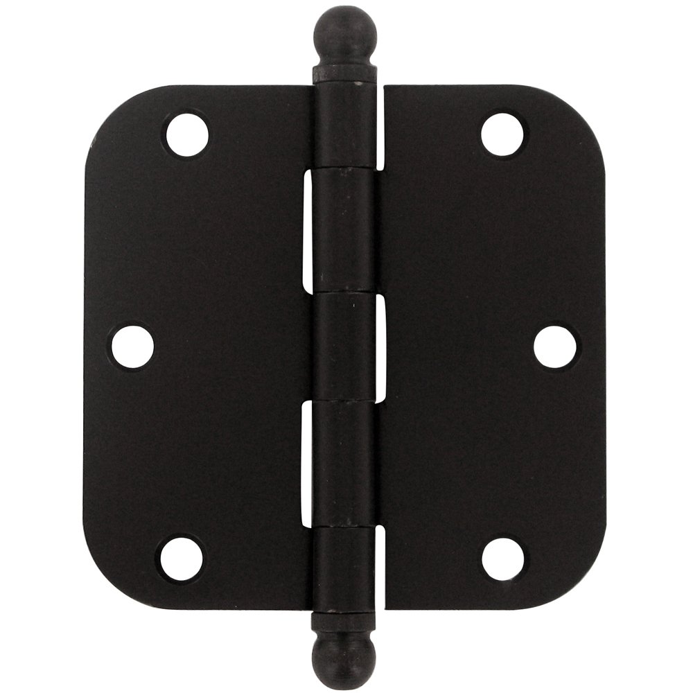 3 1/2" x 3 1/2" 5/8" Radius/Heavy Duty Door Hinge with Ball Tips (Sold as a Pair) in Oil Rubbed Bronze
