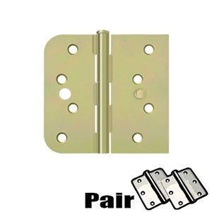 4" x 4 1/4" x 5/8" Radius x Square Hinge Security Stud (SOLD AS A PAIR) in Zinc Plated