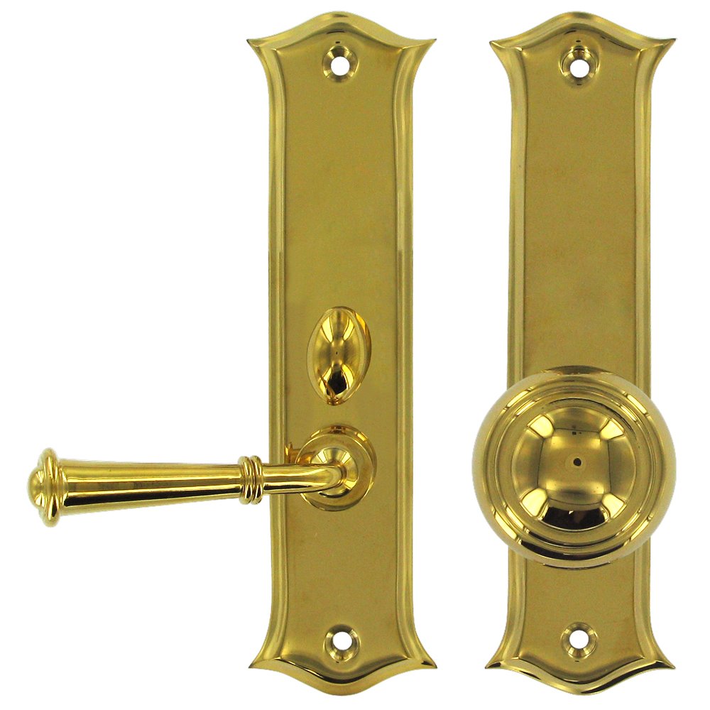 Solid Brass Mortise Lock Screen Door Latch in PVD Brass