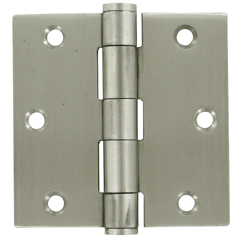 Stainless Steel 3 1/2" x 3 1/2" Standard Square Door Hinge (Sold as a Pair) in Brushed Stainless Steel