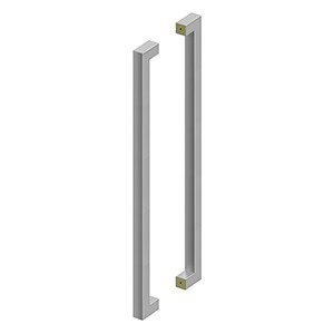 36" Centers Contemporary Back to Back Pull in Brushed Stainless