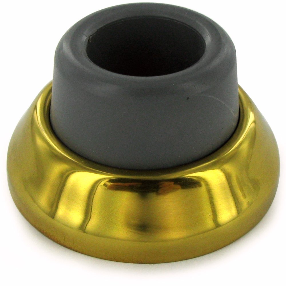 Solid Brass 1 7/8" Diameter Flush Bumper in Polished Brass