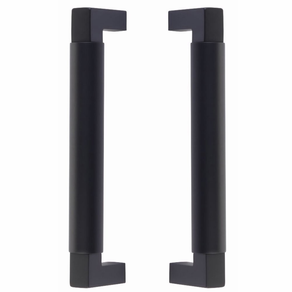 8" Centers Smooth Hercules Back to Back Door Pull in Flat Black