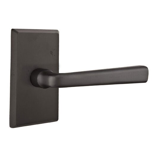 Passage Right Handed Cimarron Lever And #3 Rose with Concealed Screws in Flat Black Bronze