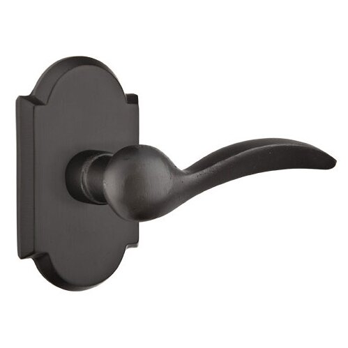 Passage Right Handed Durango Lever And #1 Rose with Concealed Screws in Flat Black Bronze
