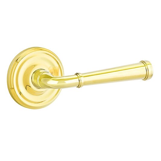 Passage Right Handed Merrimack Lever With Regular Rose in Unlacquered Brass