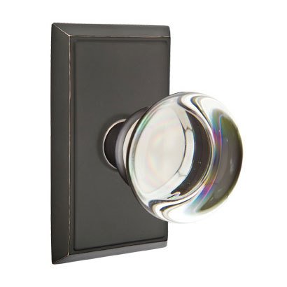 Providence Passage Door Knob and Rectangular Rose with Concealed Screws in Oil Rubbed Bronze