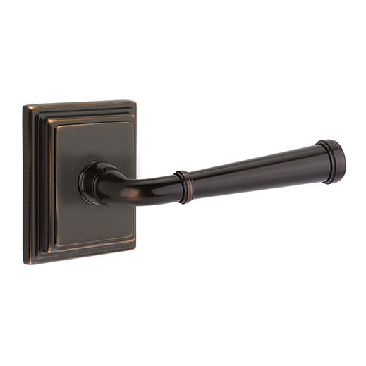 Passage Right Handed Merrimack Lever With Wilshire Rose in Oil Rubbed Bronze