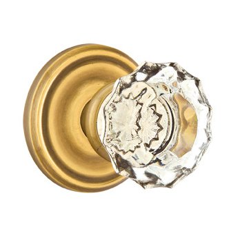 Astoria Privacy Door Knob with Regular Rose and Concealed Screws in French Antique Brass
