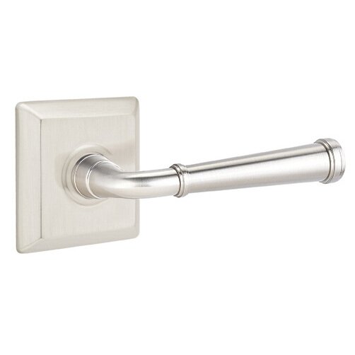 Double Dummy Merrimack Right Handed Lever With Quincy Rose in Satin Nickel