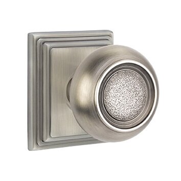 Double Dummy Belmont Knob With Wilshire Rose in Pewter