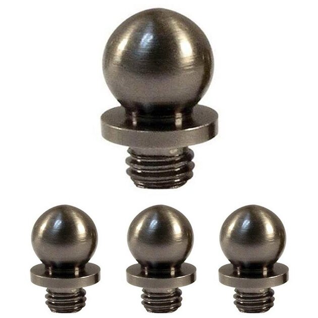 Ball Tip Set For 4" Heavy Duty Or Ball Bearing Solid Brass Hinge in Pewter (Sold In Pairs)