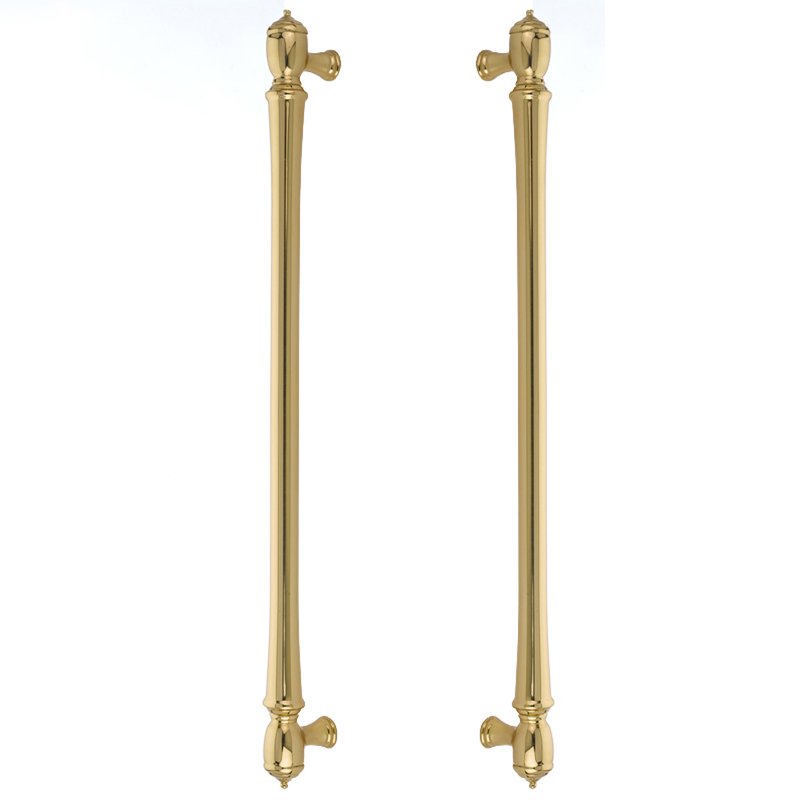 18" Centers Spindle Back To Back Pull in Polished Brass