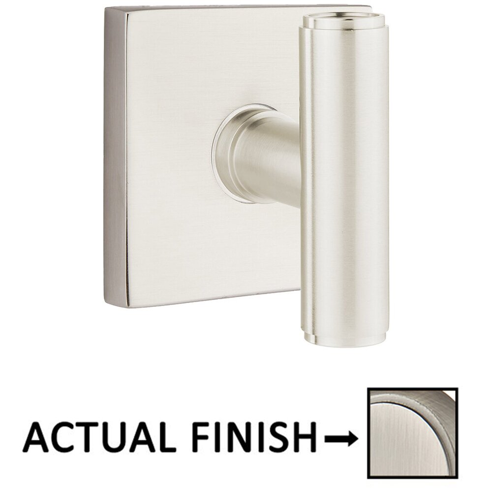Privacy Square Rosette with Concealed Screws for The Ace Knob in Pewter