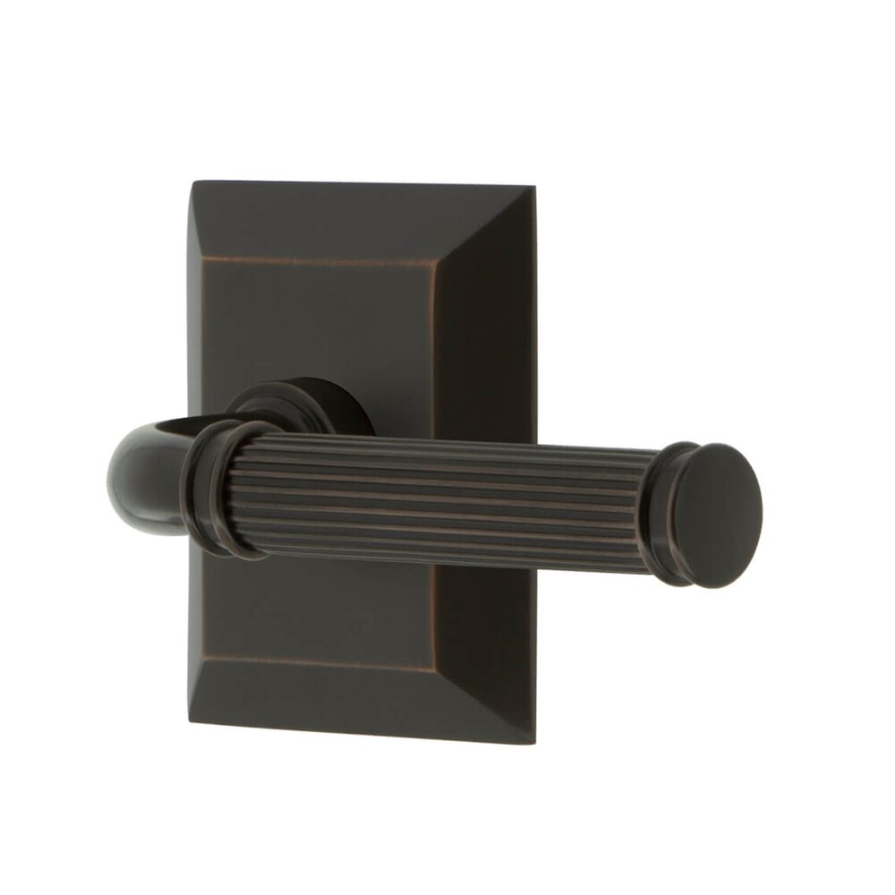 Fifth Avenue Square Rosette Privacy with Soleil Lever in Timeless Bronze