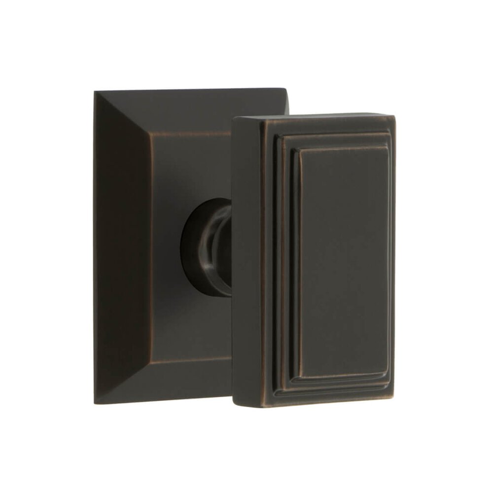 Fifth Avenue Square Rosette Double Dummy with Carre Knob in Timeless Bronze