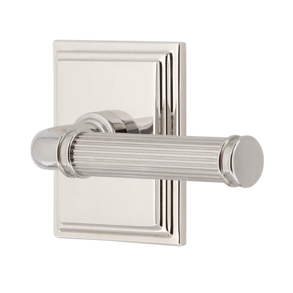 Carre Square Rosette Double Dummy with Soleil Lever in Polished Nickel