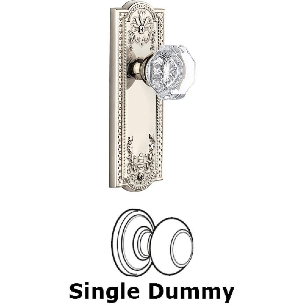 Single Dummy Knob - Parthenon Plate with Chambord Knob in Polished Nickel
