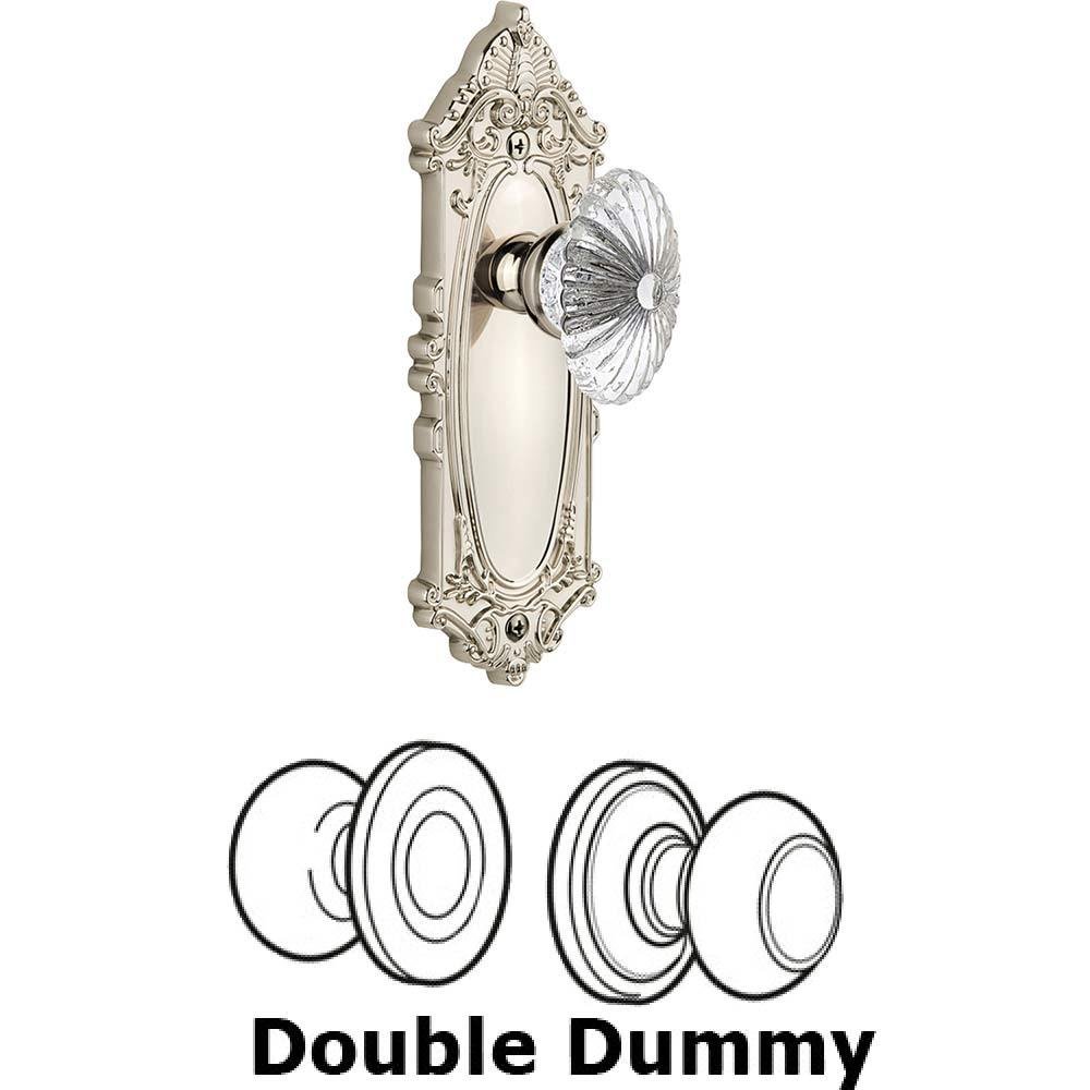 Double Dummy Set - Grande Victorian Plate with Burgundy Knob in Polished Nickel