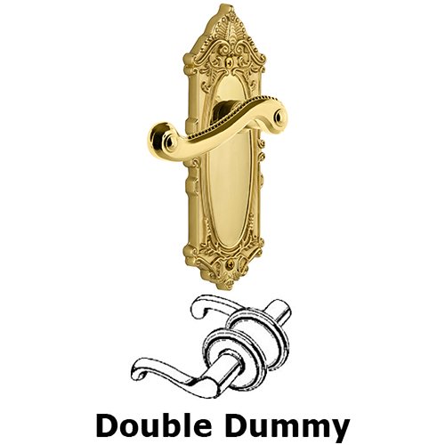 Grandeur Grande Victorian Plate Double Dummy with Newport Lever in Polished Brass