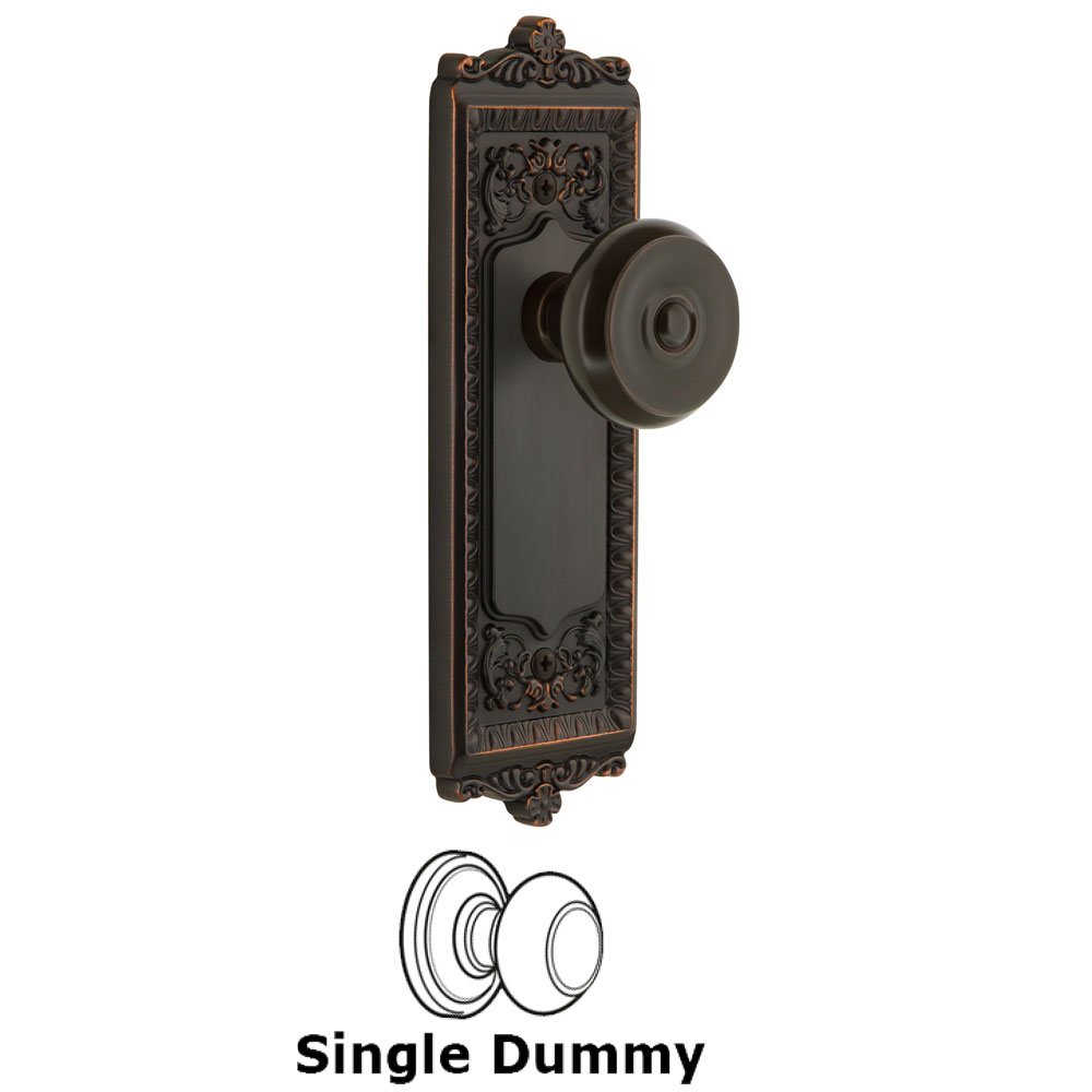 Windsor Plate Dummy with Bouton Knob in Timeless Bronze
