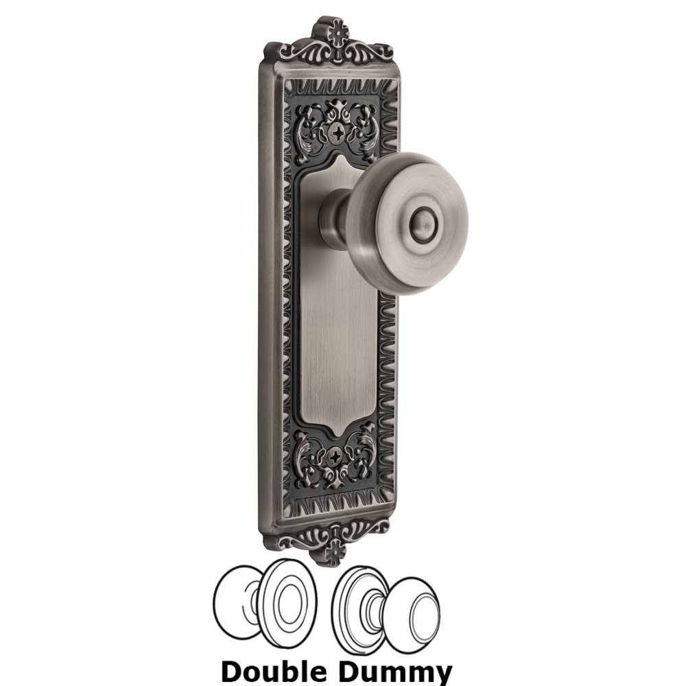 Windsor Plate Double Dummy with Bouton Knob in Antique Pewter