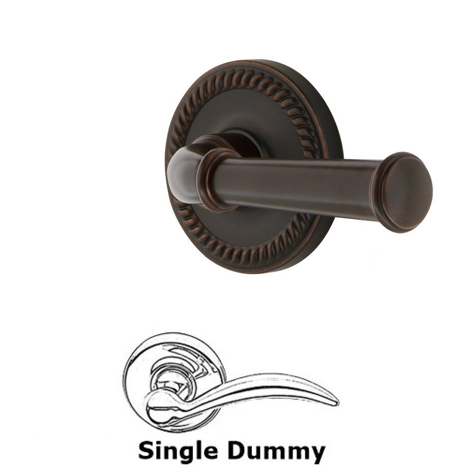 Grandeur Newport Plate Dummy with Georgetown Lever in Timeless Bronze