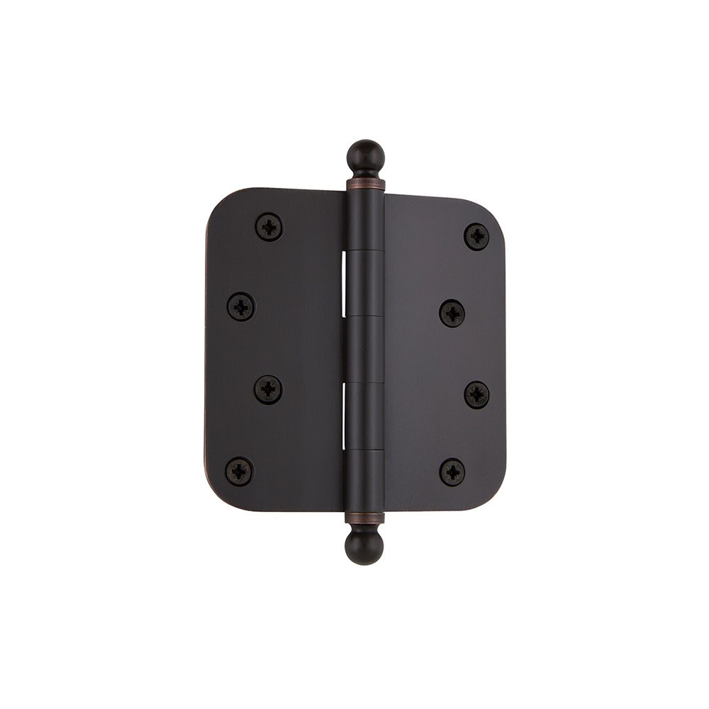 4" Ball Tip Residential Hinge with 5/8" Radius Corners in Timeless Bronze