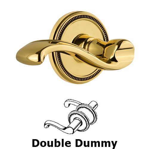 Grandeur Soleil Rosette Double Dummy with Portofino Lever in Lifetime Brass