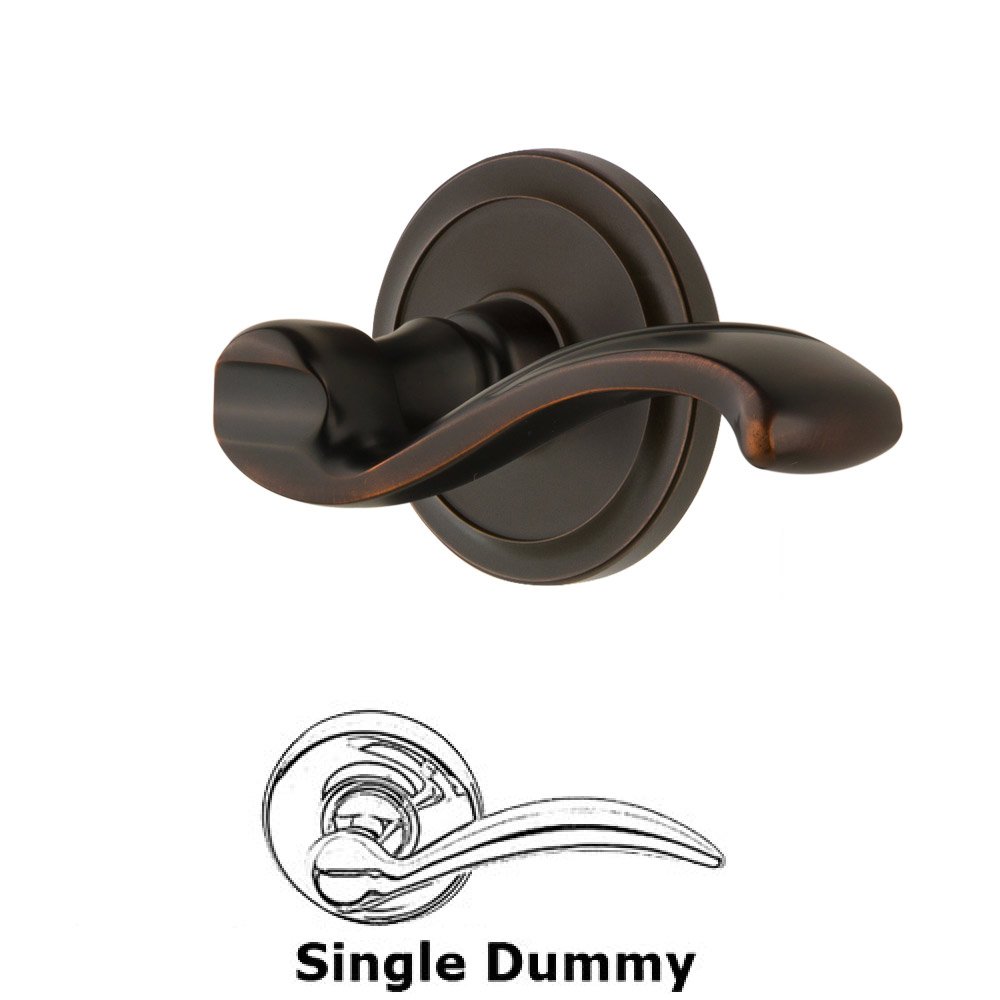 Single Dummy Circulaire Rosette with Portofino Left Handed Lever in Timeless Bronze