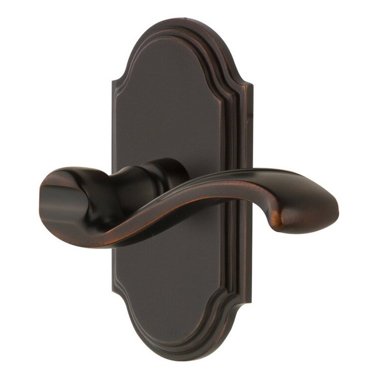 Passage Arc Plate with Right Handed Portofino Lever in Timeless Bronze