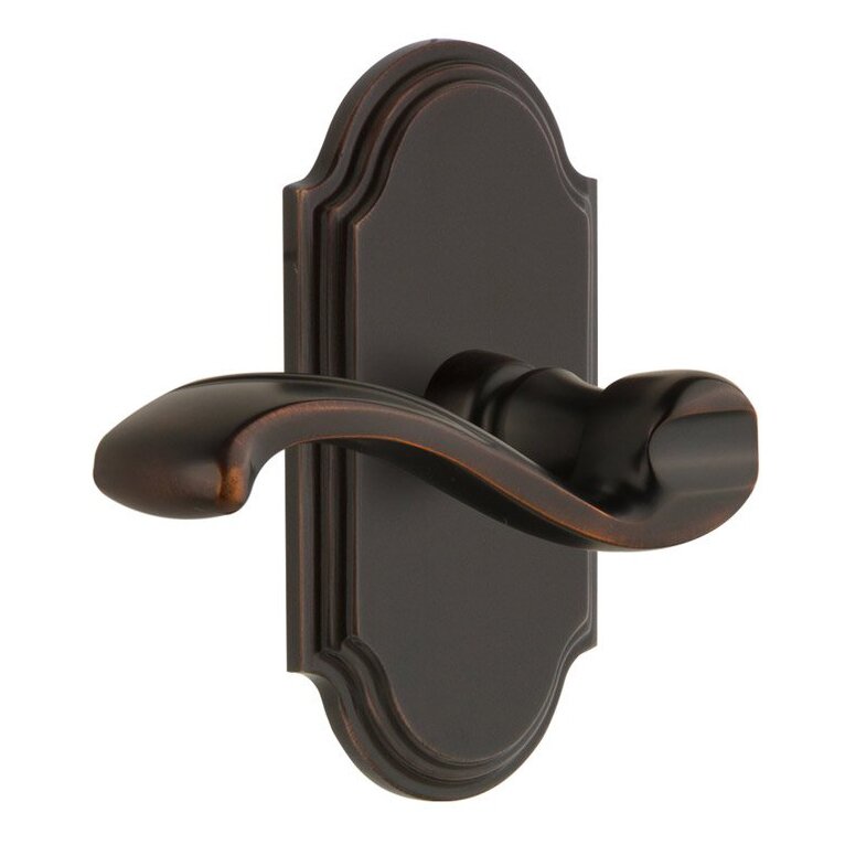 Single Dummy Arc Plate with Left Handed Portofino Lever in Timeless Bronze