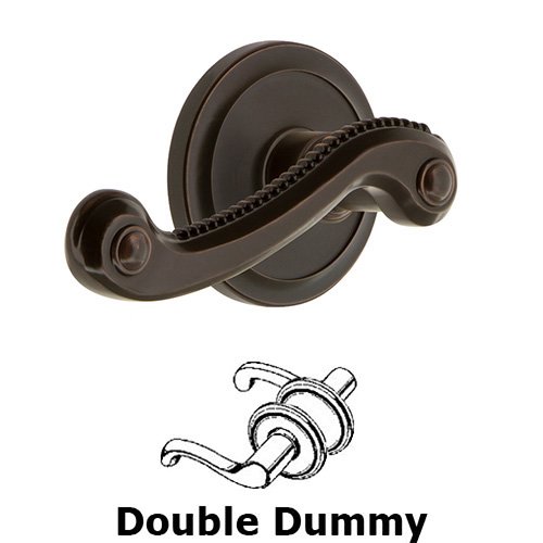 Double Dummy Circulaire Rosette with Newport Right Handed Lever in Timeless Bronze