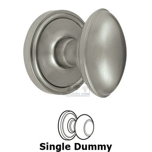 Single Dummy Knob - Georgetown Rosette with Eden Prairie Door Knob in Satin Nickel
