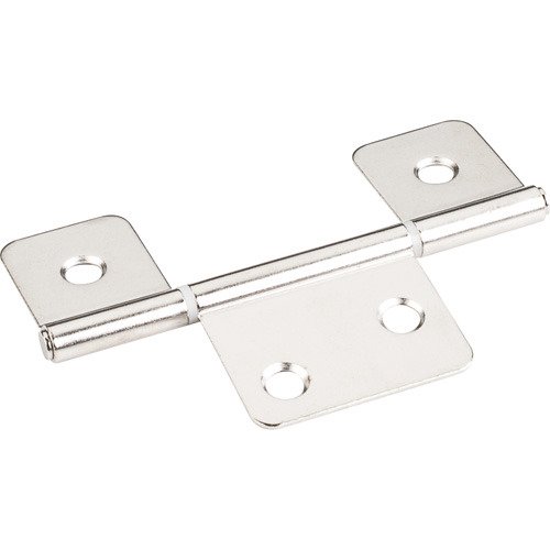 3-1/2" Three Leaf Non-mortise Hinge without Screws in Bright Nickel