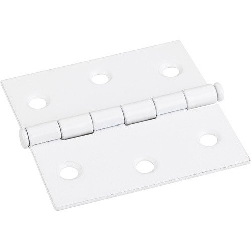 2-1/2" x 2-1/2" Swaged Butt Hinge in Bright White