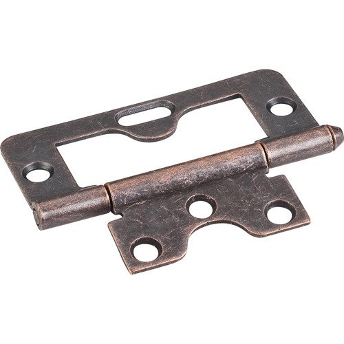 3" Swaged Loose Pin Non-mortise Hinge in Dark Antique Copper Machined