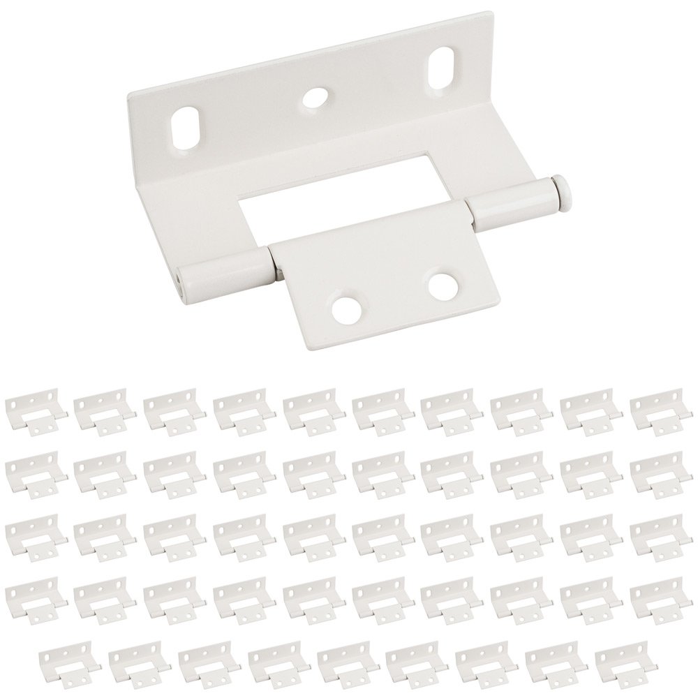 (50 PACK) 3" Non Mortise Wrap Around Hinge in Almond