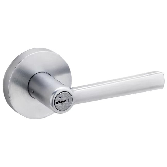 Montreal Keyed Entry Door Lever in Satin Chrome