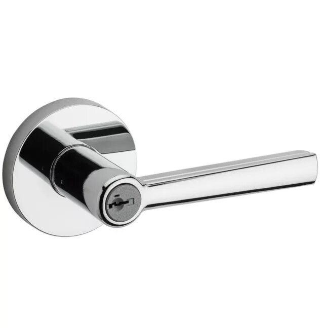 Montreal Keyed Entry Door Lever in Bright Chrome