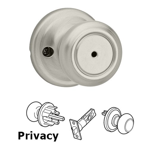 Cameron Privacy Door Knob in Satin Nickel
