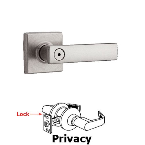 Vedani Privacy Door Lever in Satin Nickel