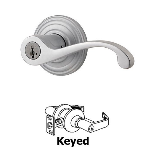 Commonwealth Keyed Entry Door Lever in Satin Chrome