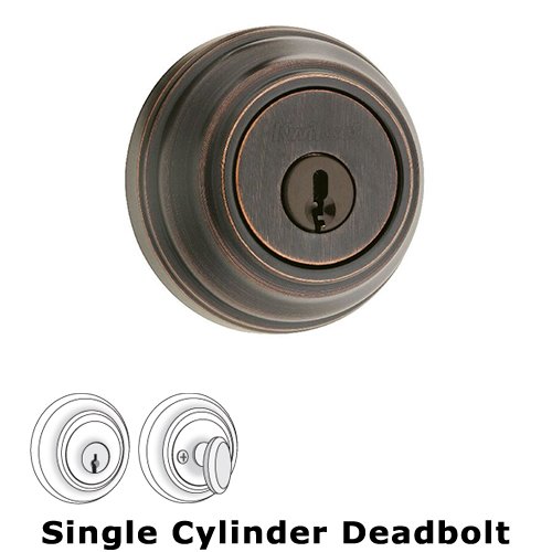 UL Deadbolt Single Cylinder Deadbolt in Venetian Bronze