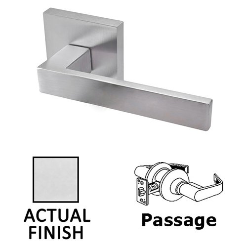Passage Door Lever in Polished Stainless Steel