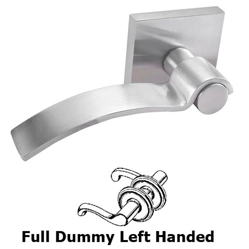 Double Dummy Left Handed Door Lever in Satin Stainless Steel