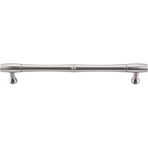 Oversized 12" Centers Door Pull in Brushed Satin Nickel 13 15/16" O/A