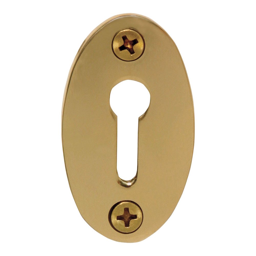 Classic Keyhole Cover in Polished Brass