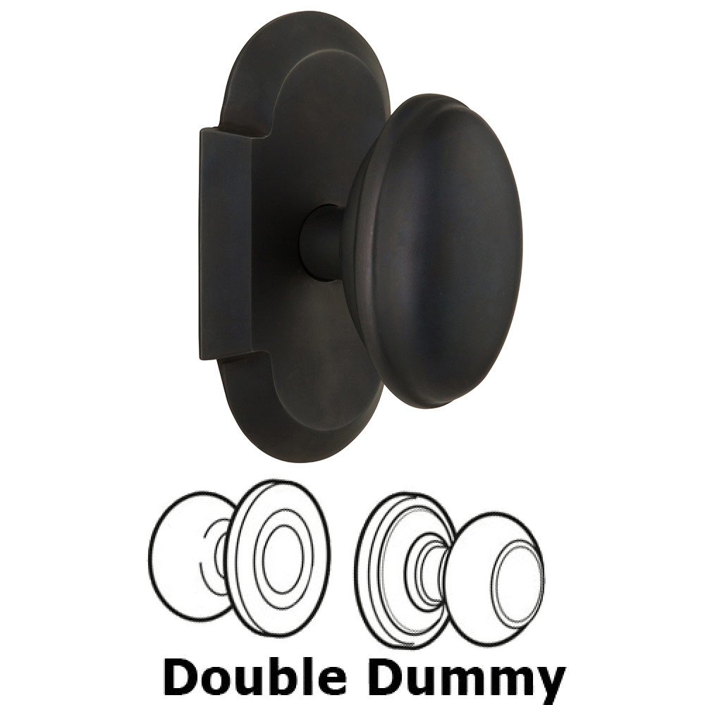 Double Dummy Cottage Plate with Homestead Knob in Oil Rubbed Bronze